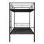 Lit superposé en métal, structure en acier durable avec conception peu encombrante pour la chambre à coucher-1678301577