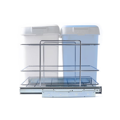 Plastic Motion Sensor Pull Out Trash Can - 55 Gallons