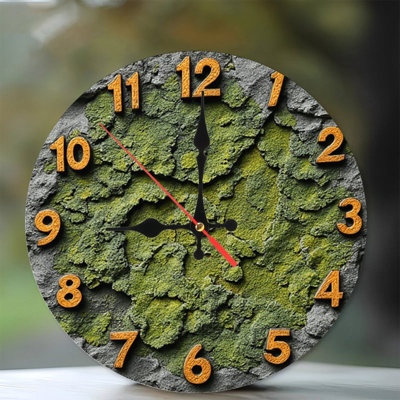 Horloge murale texturée Moss