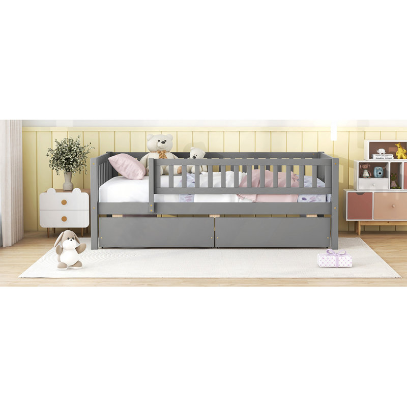 Daybed Wood Bed With Two Drawers