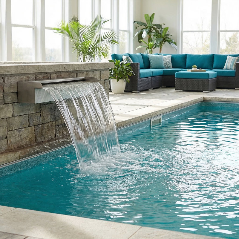 Fontaine de piscine en cascade - déversoir résistant à la corrosion pour la décoration de piscine et d'étang