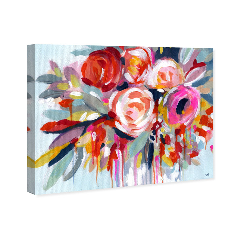 « fleur », reproduction d’art sur toile tendue, H 20 po x l 17 po x p 1,5 po