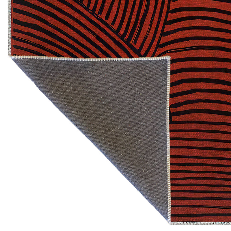 Tapis rouge Mira, Rectangle 4 pi 11,06 po x 9 pi 10,11 po