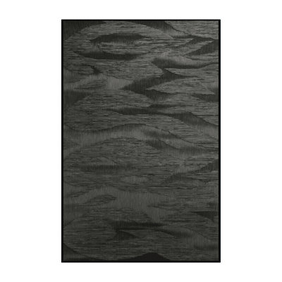 Machine Washable Abstract Gray Area Rug