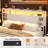 Wood Headboard with Led Lights & Charging Station-116602357-116602359
