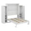 Lit escamotable avec deux garde-robes et tablette de rangement-730318144