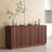 Walnut 4-Door Fluted TV Stand With Power Outlet, Handleless Wave Design-1237491031