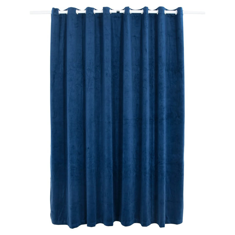 Ja Velvet Blackout Curtain Single Panel, Dark Blue