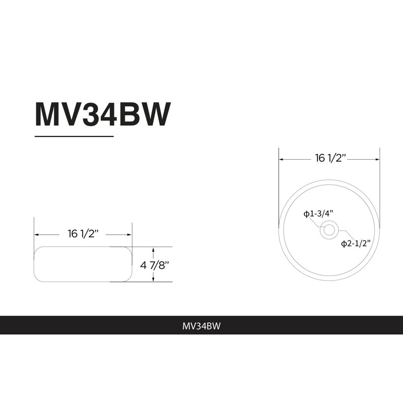 16 in. Round Vessel Bathroom Sink in Matte Black and Textured White Ceramic