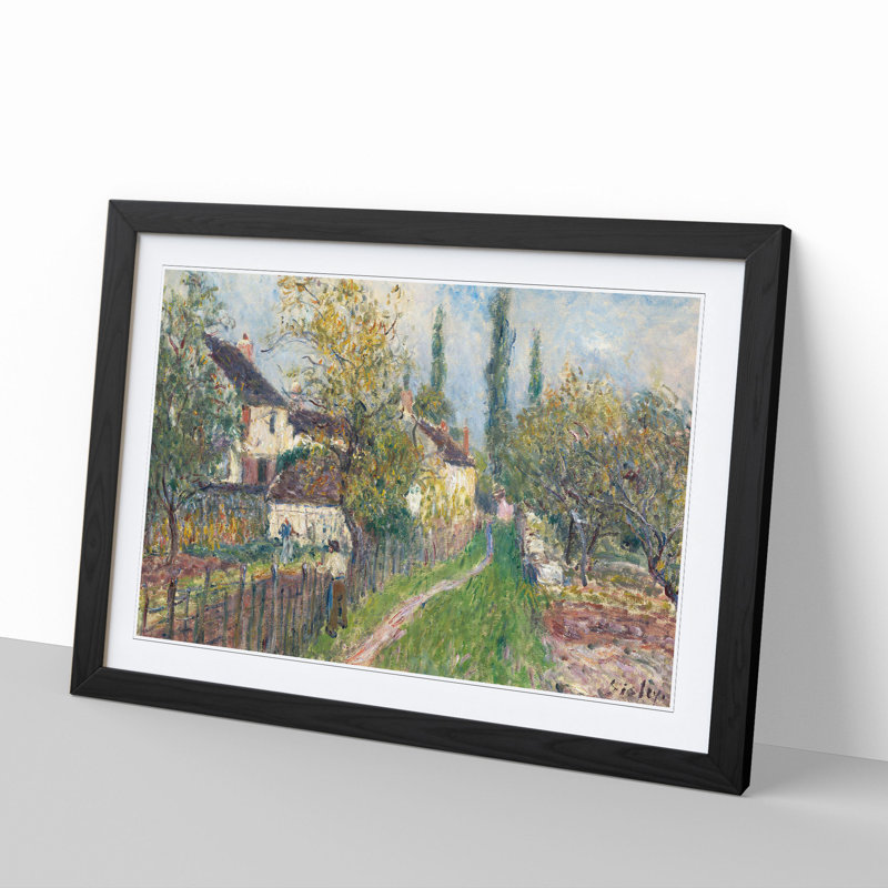 A Pathe at Les Sablons by Alfred Sisley - Picture Frame Painting, 48cm H x 65cm W x 2cm D, Black Framed