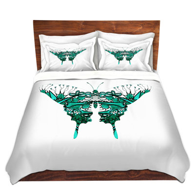 Ensemble de housse de couette papillon kaléidoscope