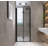 34 "X 72" Bifold Shower Door, 1/4"(6Mm) Tempered Glass, Aluminum Frame