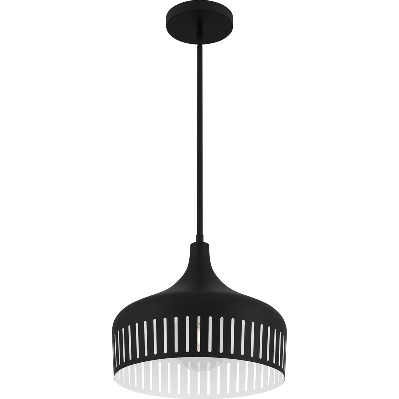 Keagan 1-Light Pendant Light, Matte Black