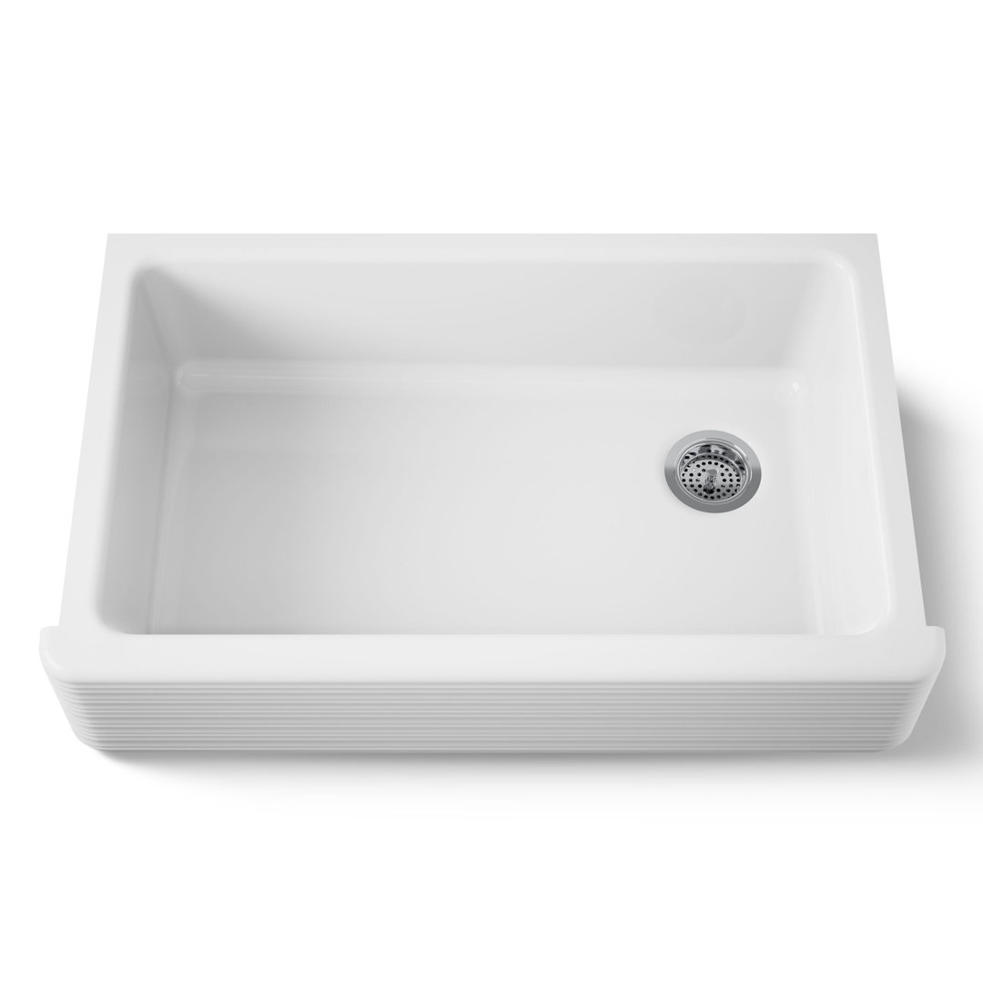 35.69" L x 21.56" W Farmhouse Single Bowl Kitchen Sink Kohler
