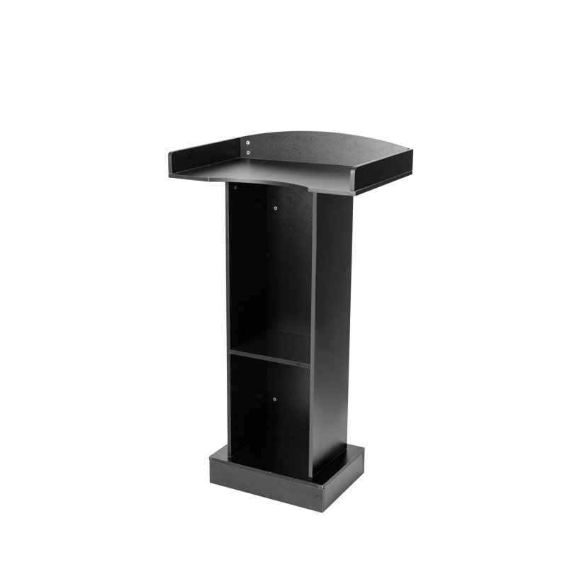 Pupitre noir 41,3 po avec rangement pour le bureau et la salle de classe, Noir