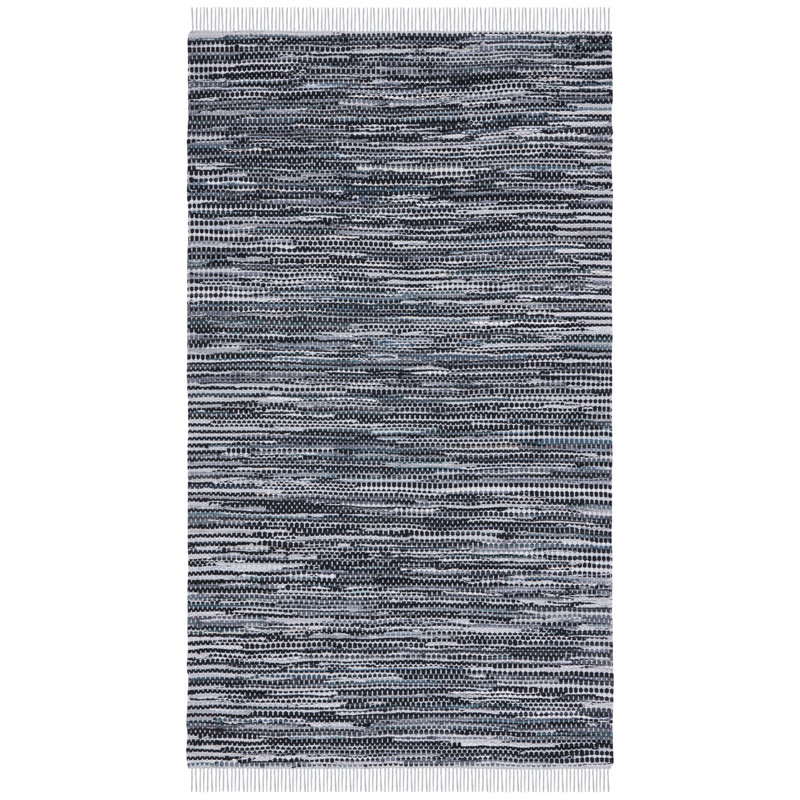 Arundel Montauk Flat Weave Recycled Cotton Chindi Solid Color Rug, Rectangle 3' x 5'