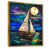 Toile avec cadre flottant or