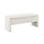 Banc de rangement moderne en lin avec repose-pieds pour chambre à coucher avec rangement spacieux et siège confortable-128632725