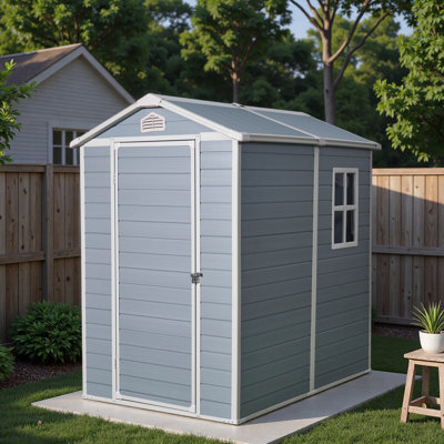 4x6ft Resin Outdoor Storage Shed