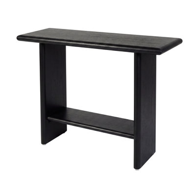 Soleil 42 po W - Console rectangulaire en bois noir