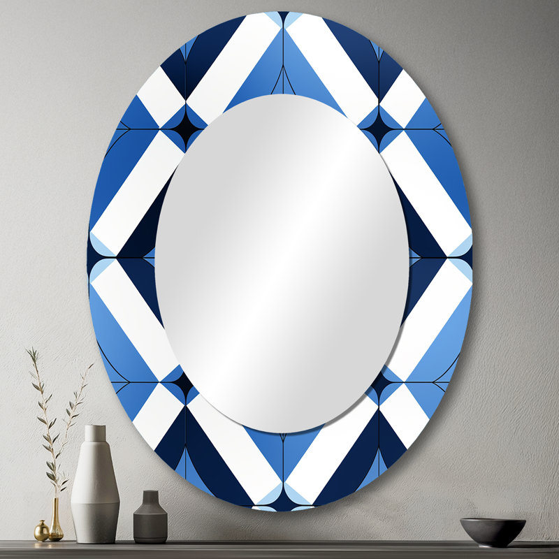 Valia - Miroir mural moderne ovale, H 43 po x l 33 po