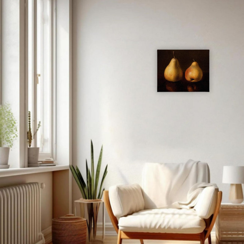 Art mural sur toile 12 "x 16" Aesthetic Pears