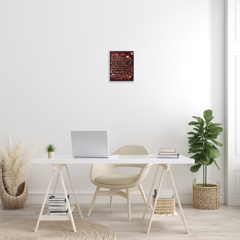 Citation inspirante de la nature, estampe numérique par Glad You Here Co., Giclée encadrée noir minuit, H 14 po x l 11 po