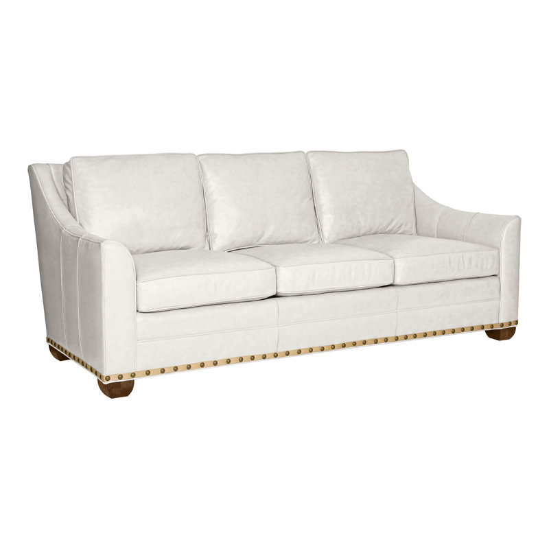 Nicholas 77.5" Sleep Sofa, Regent Chalk Genuine Leather, Yes, Havana
