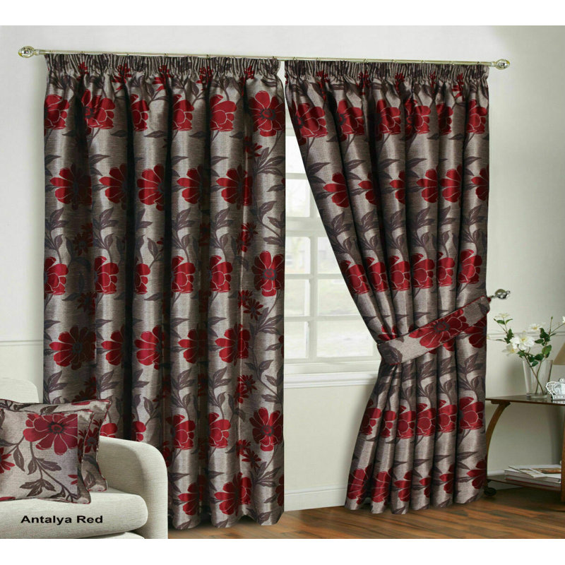 Derri Cotton Blend Semi Sheer Curtain Pair, 168 W x 228 D cm