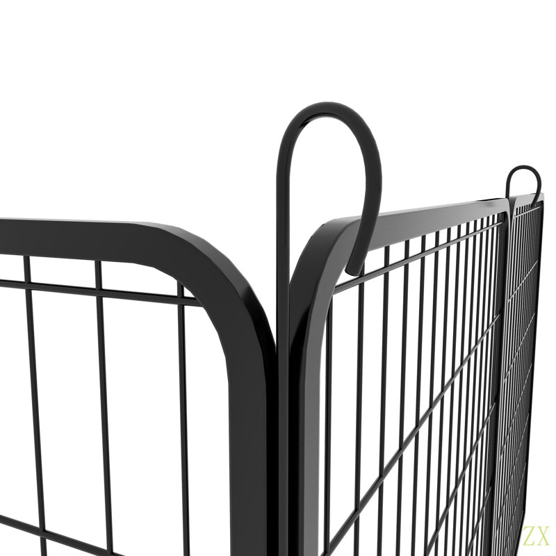 16 parcs pour enfants en métal robuste avec porte, clôture pour chien H 31,7 po, H 31,7 po x l 108,27 po x P 108,27 po