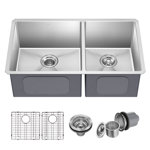 KRAUS Standart PRO™ Undermount 60/40 Double Bowl 16 Gauge Stainless Steel Kitchen Sink