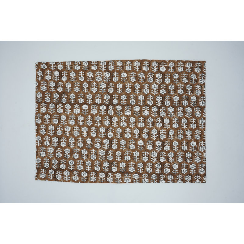  Napperons décoratifs 13 X 19 pouces - Tapis de salle à manger élégants pour la maison et le restaurant, Tulsi Buti, Brun