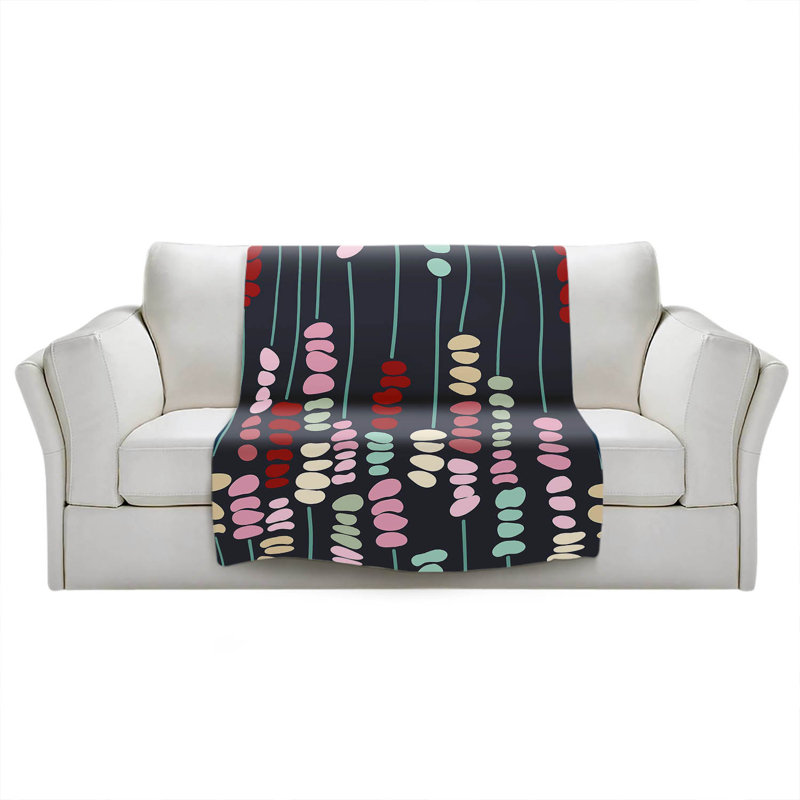  Couverture Sticks and Stones 1, 68 po x 80 po, Mauve