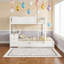Lit superposé peu encombrant avec lit gigogne simple, bureau et rangement dissimulé - parfait pour les chambres d'enfants et les soirées pyjama-1198318172-1198318163