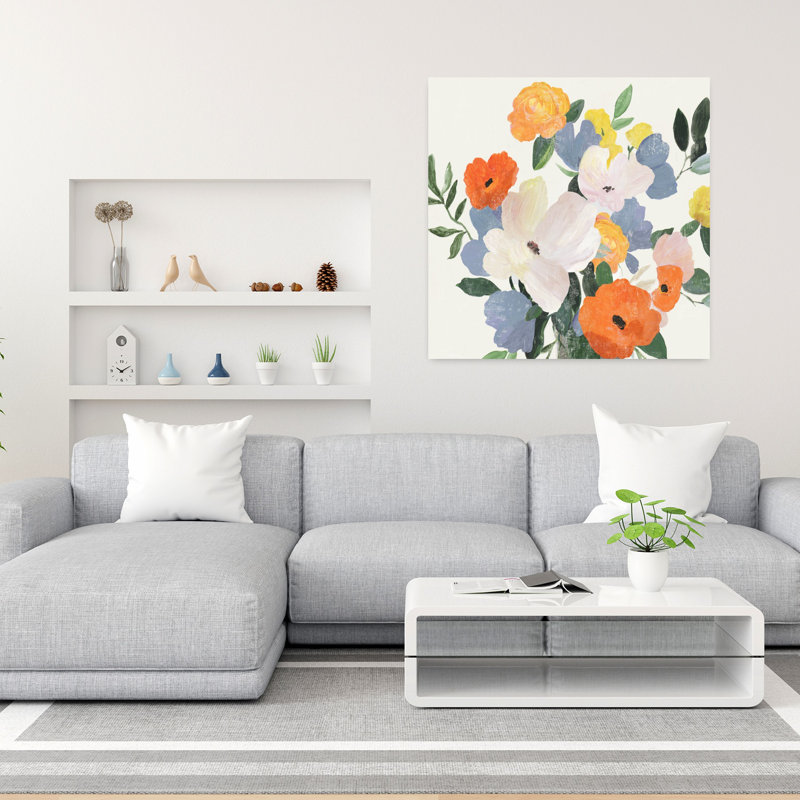 Florals In Vase II, H 36 po x l 36 po