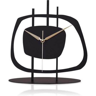 Table Clock For Living Room Office, Bedside, Kitchen | Silent Running Night Shelf Analog Desk Clock With 8 X 9 Inch Size | Decorative Table Clocks
