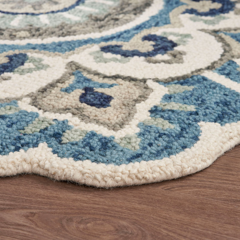 Aisosa Hand Tufted Wool Indoor Rug, Round 5'
