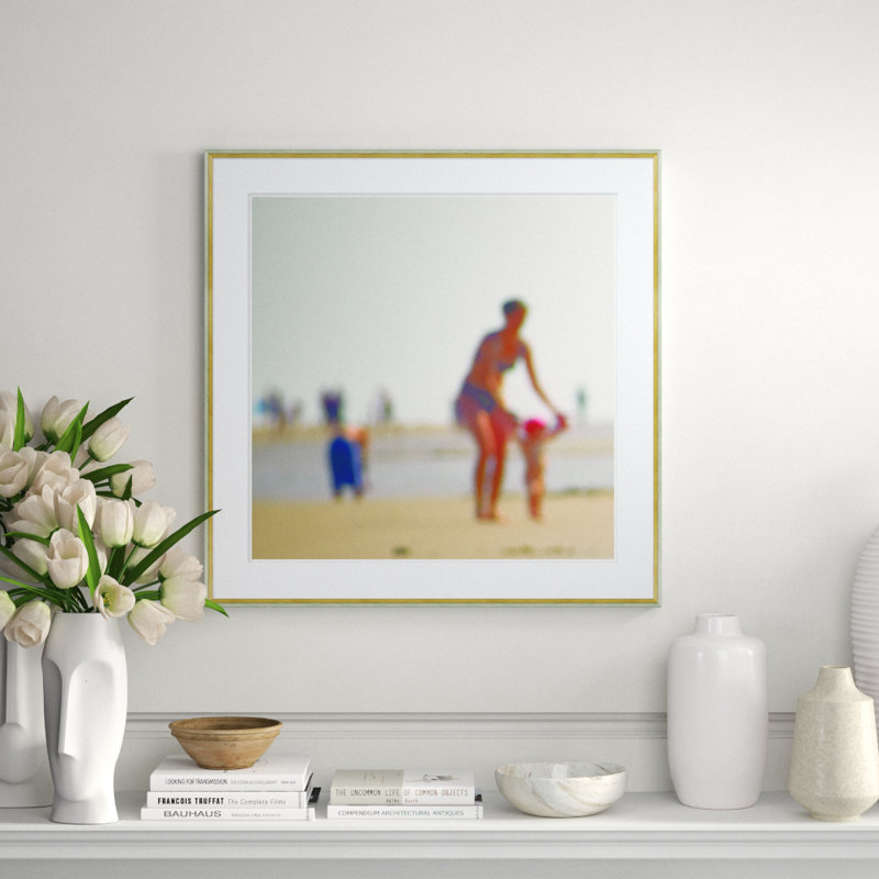 At The Beach - Small Giclee Print by Finn And Ivy, 33" H x 33" W x 2" D