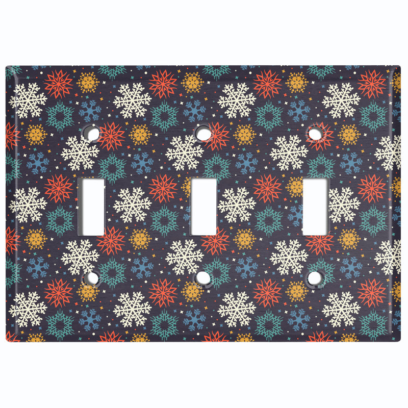 Plaque murale d'interrupteur à bascule Christmas 3-Gang, H 4,5 po x l 6,375 po x P 0,15 po