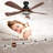 Itohan 56" 6-Speed Reversible Dc Motor LED Dimmable Ceiling Fan With Light And Remote