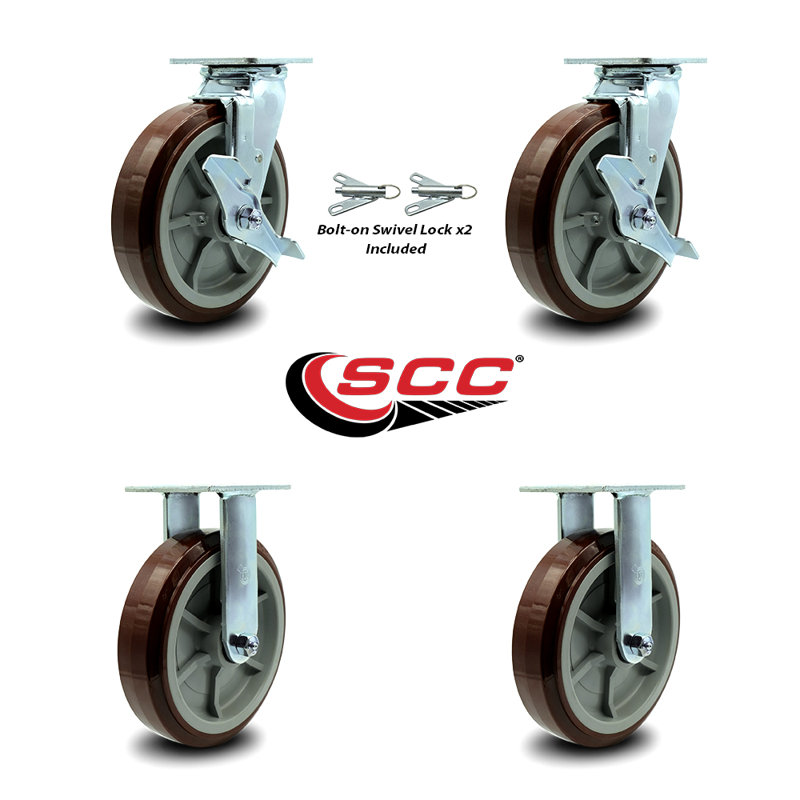 4-Piece Polyurethane Caster Set