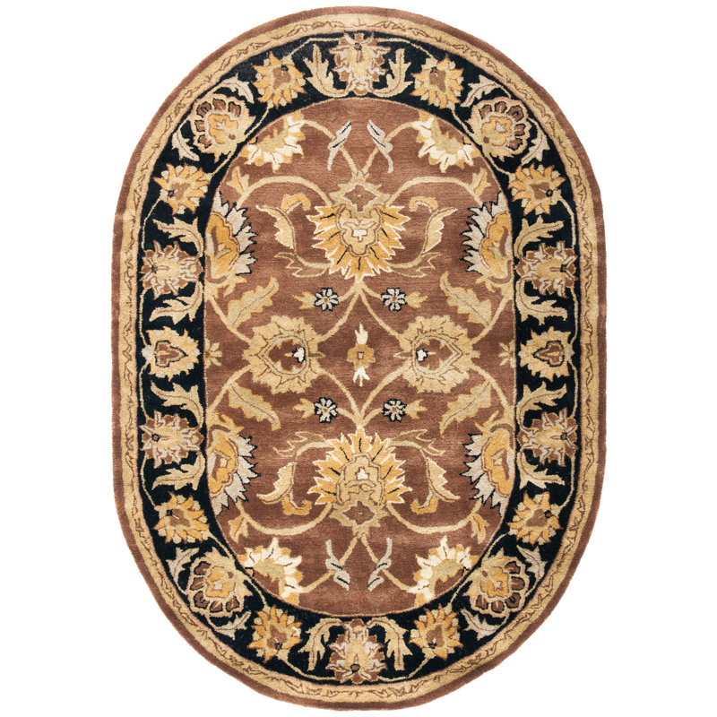 Alger Hand Tufted Wool Oriental Rug, Oval 4'6" x 6'6" 