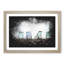 Deckchairs On Brighton Beach Paint Splash - Framed Print-56915583-56915587