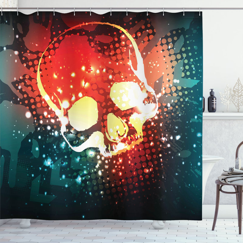 Shower Curtain with Hooks Included, 75"H x 69"W