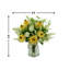 Faux Floral Arrangement with Daisies, Heather and Lilacs