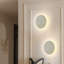Applique murale 11,8 po en travertin naturel, applique murale ronde en pierre Wabi-Sabi pour chambre à coucher et salon