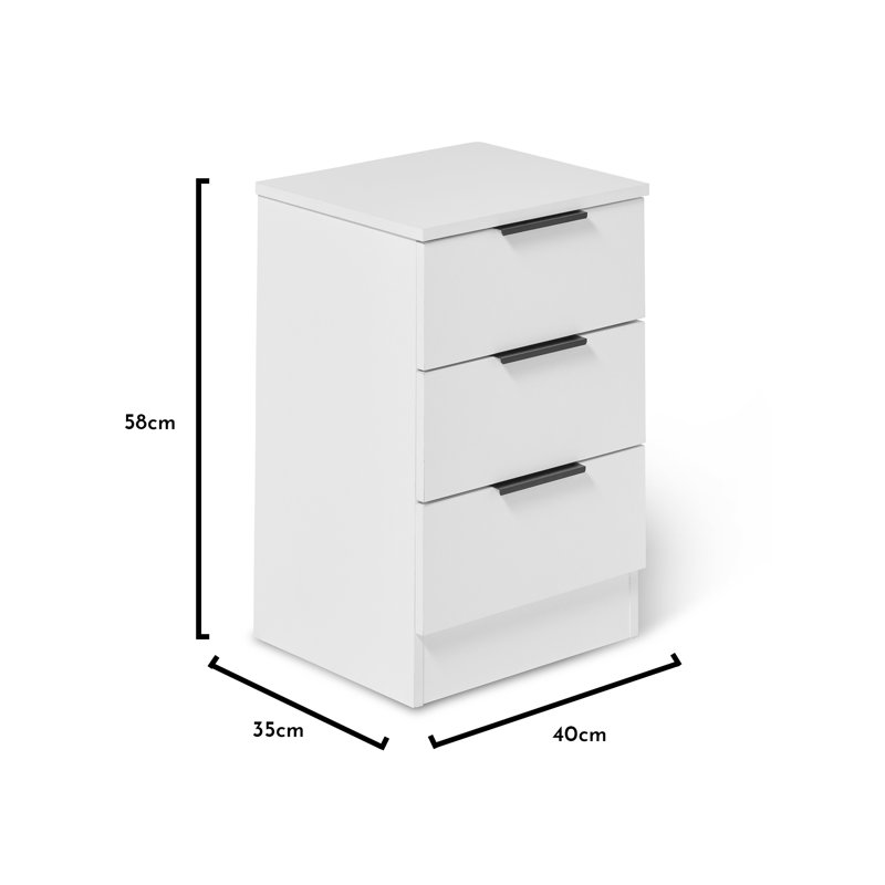 Glenhaven 3 Piece Bedroom Set, Pure White