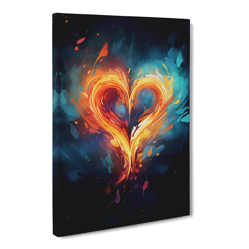 Love Heart Digital Art - Wrapped Canvas, 76cm H x 50cm W x 3cm D