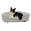 Canapé-lit surdimensionné ovale semi-fermé pour chien de 130 lb ou moins-1406643458
