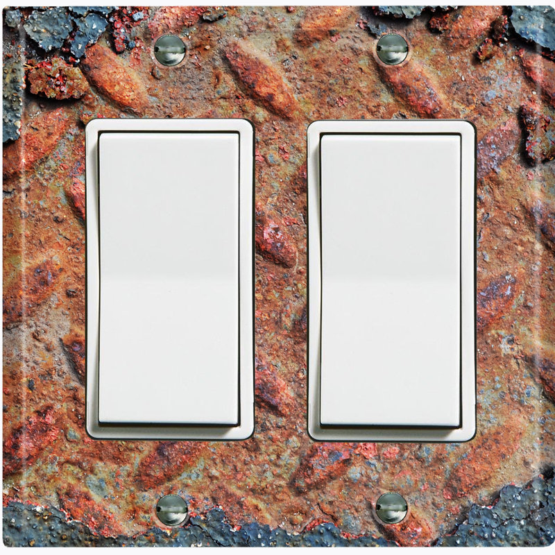 Patterned 2 - Gang Rocker Standard Wall Plate